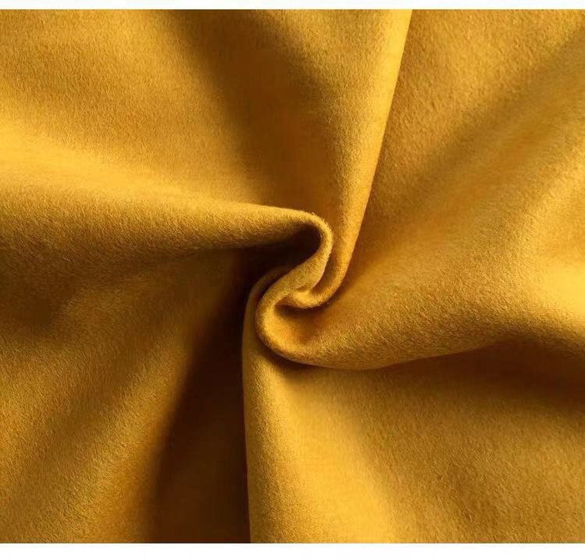 Yellow Wool cashmere fabric woolen fabric by the yard Etsy