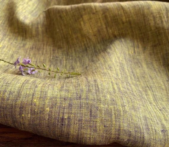 Yarn dyed linen fabric by the yard