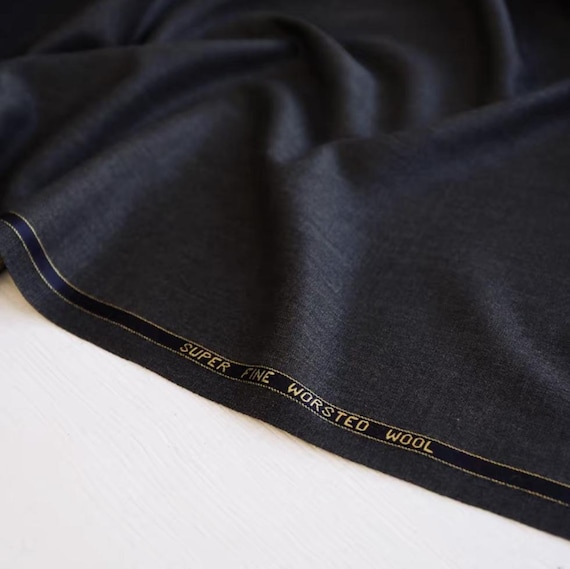 Worsted Wool fabric by the yard SUITING Fabric