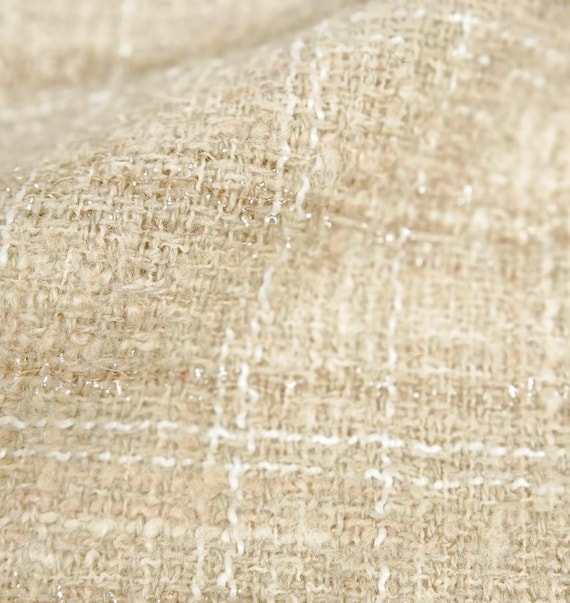 Tweed wool fabric by the yard