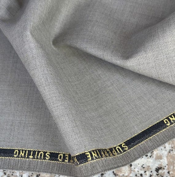 Worsted Wool fabric by the yard