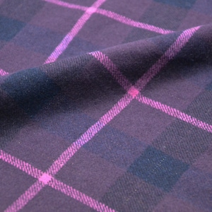 Plaid wool fabric by the yard