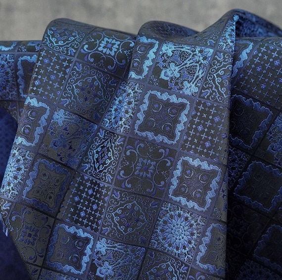 Jacquard rhombus fabric by the yard