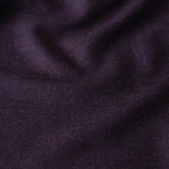 Light weight purple wool fabric by the yard