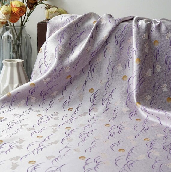 Jacquard brocade fabric by the yard