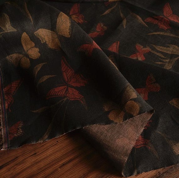 Print linen fabric by the yard