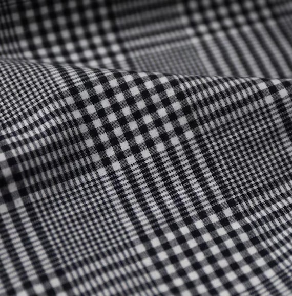 Plaid cotton fabric by the yard
