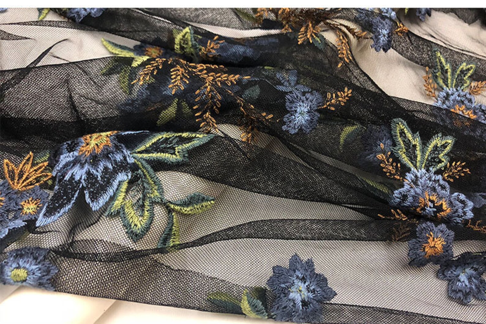 Embroidery mesh lace fabric embroidered see through fabric by Etsy