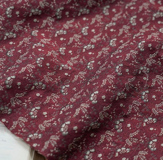 Jacquard brocade fabric by the yard