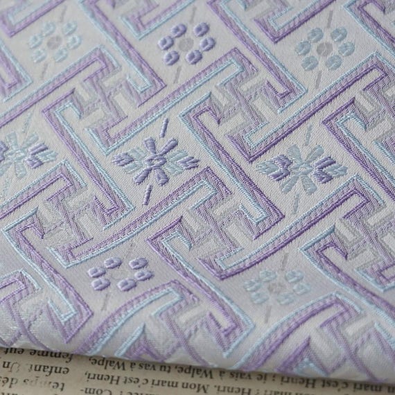 Jacquard brocade fabric by the yard