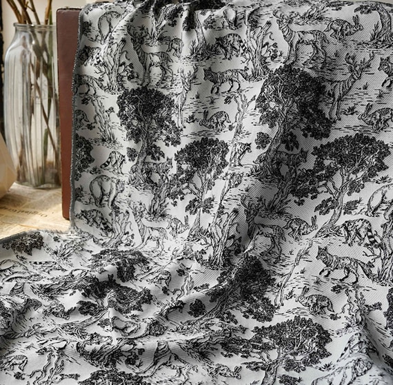 Jacquard brocade fabric by the yard