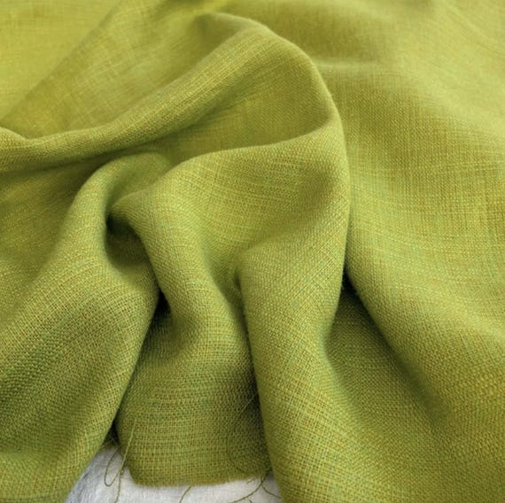 Tweed linen fabric by the yard
