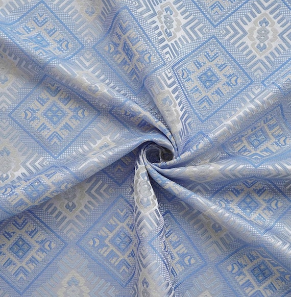 Jacquard brocade fabric by the yard