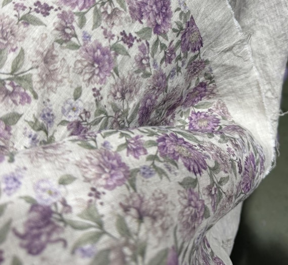 Print linen fabric by the yard