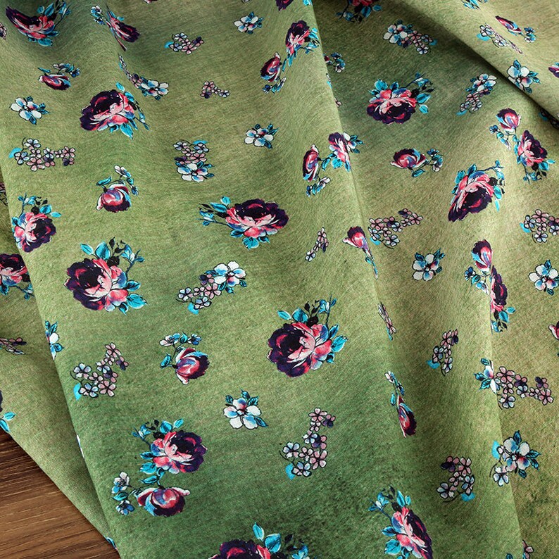 patterned ramie fabric by the yard Print ramie fabric