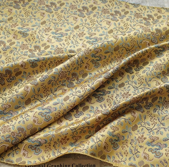 Jacquard brocade fabric by the yard