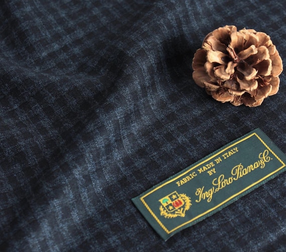 Italian Fabric Plaid Wool fabric by the yard for Suiting