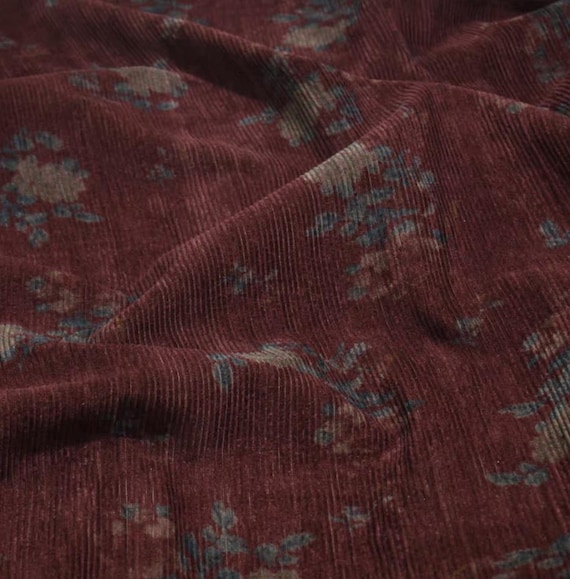 Print corduroy cotton fabric by the yard