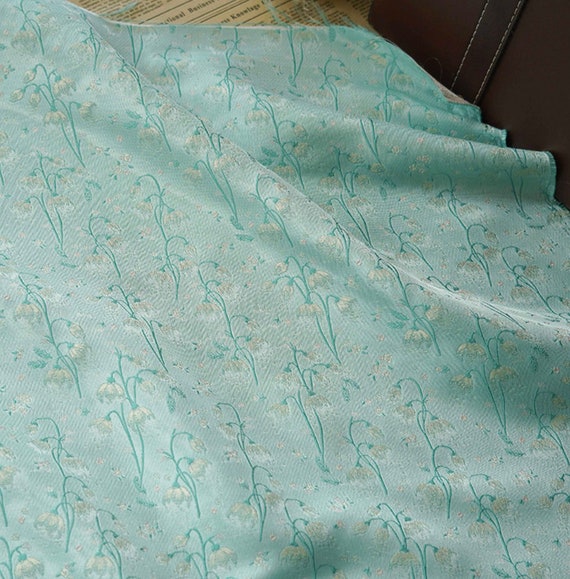 Jacquard brocade fabric by the yard