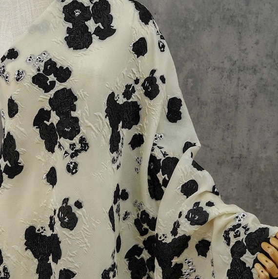 Jacquard brocade fabric by the yard