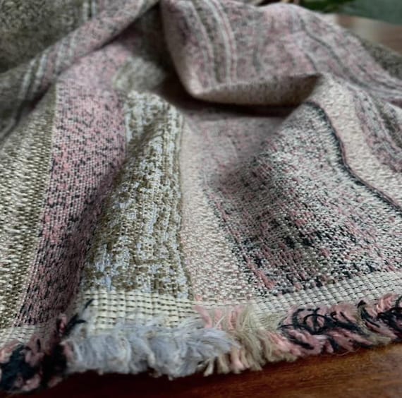 Heavy Weight striped linen fabric by the yard