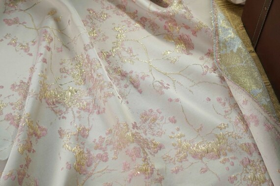 Jacquard brocade fabric by the yard