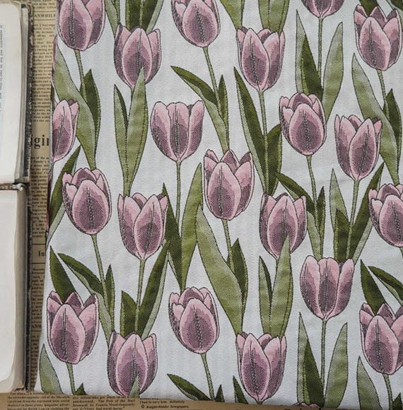 Tulip Jacquard brocade fabric by the yard
