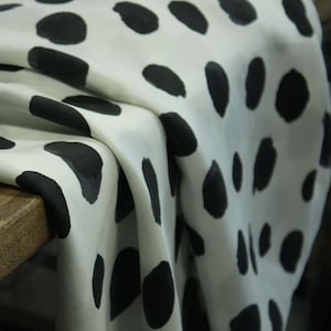 Polka Dots Print cupra fabric, Print cupro fabric by the yard