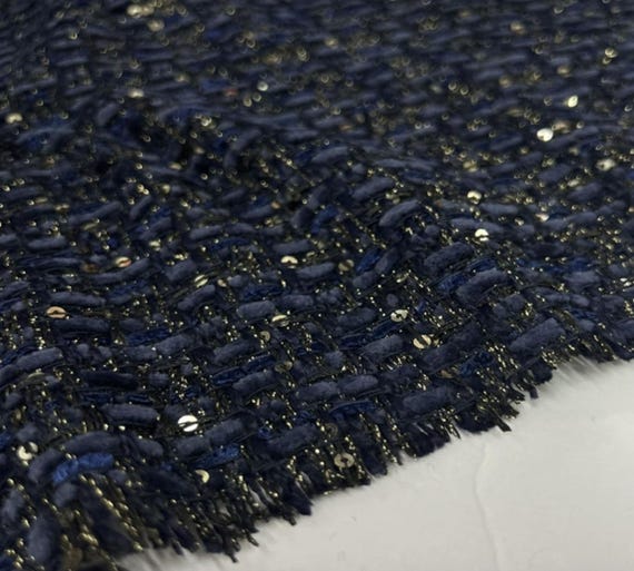 Sequins tweed fabric, Sold by yard