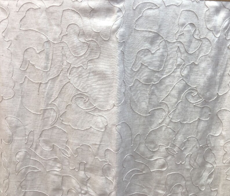 Embroidery Embroidered Linen Fabric by the Yard Etsy