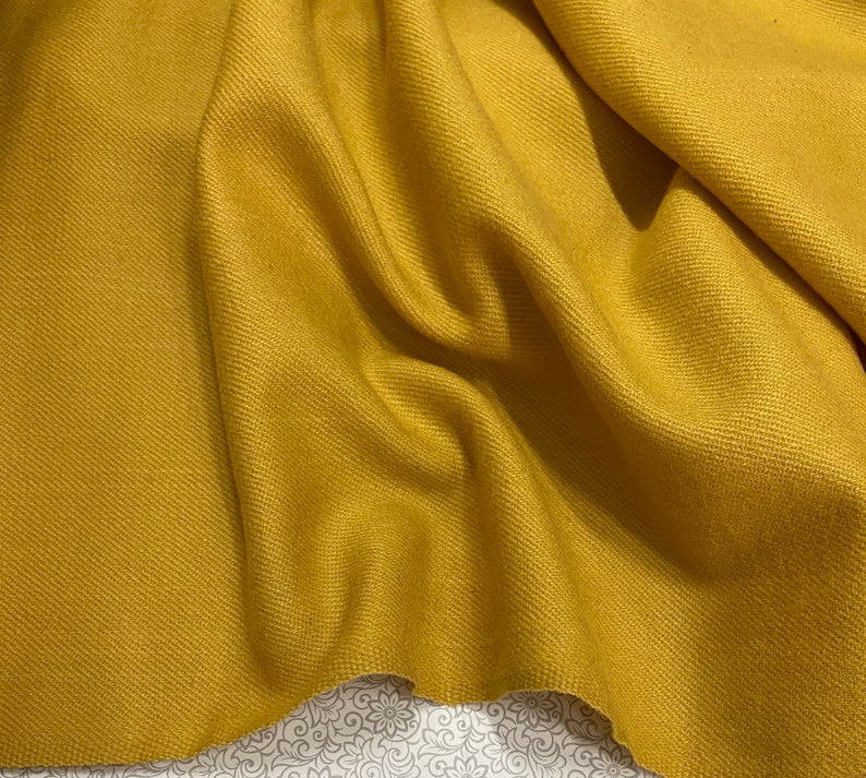 Yellow Wool fabric woolen fabric by the yard Etsy