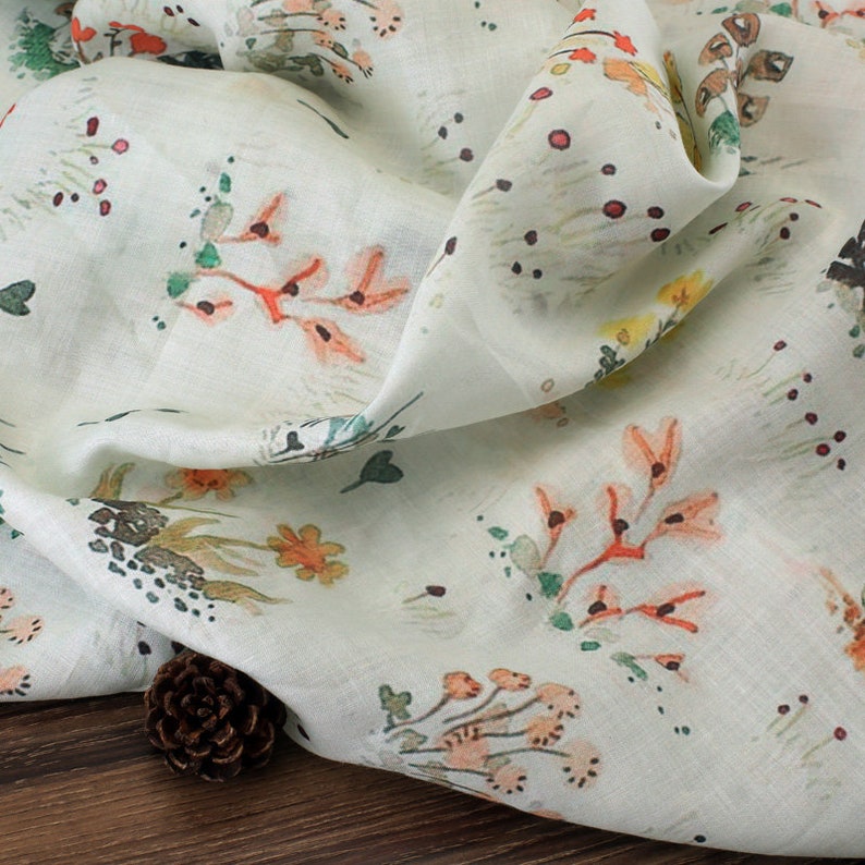 Print ramie fabric light weight ramie fabric by the yard