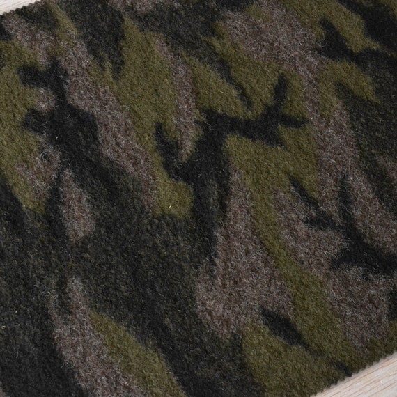 Camouflage Wool fabric by the yard
