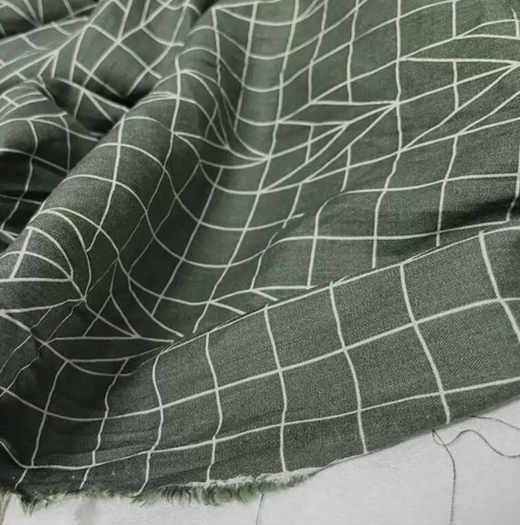 Print linen fabric by the yard