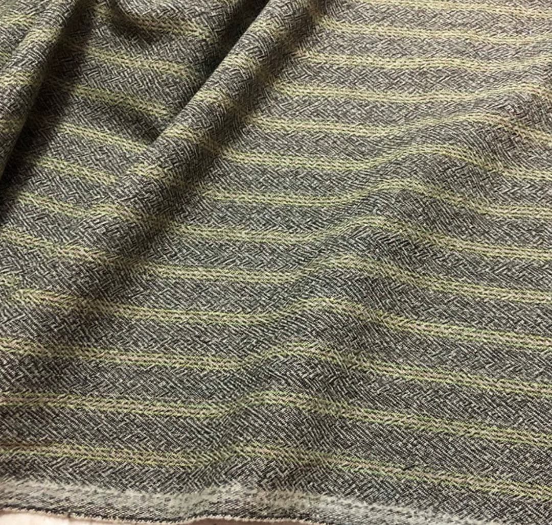 Striped Wool Fabric by the Yard Etsy