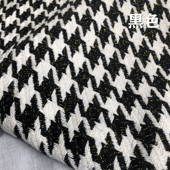 Houndstooth Tweed Fabric by the Yard Etsy