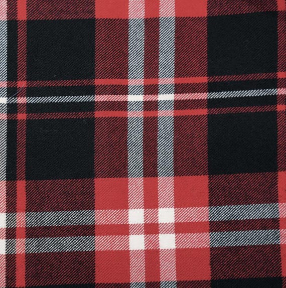 Plaid Worsted Wool Fabric, Gingham Checkered Fabric By The Yard