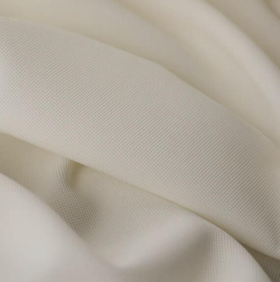 Ivory Triacetate fabric by the yard