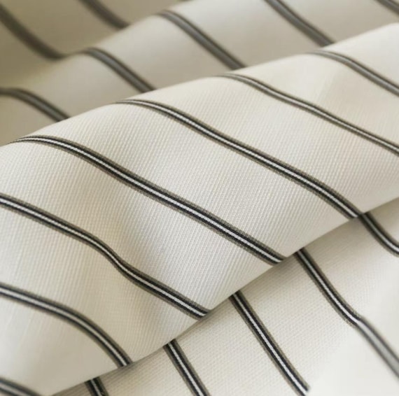 Striped Tencel Linen fabric by the yard