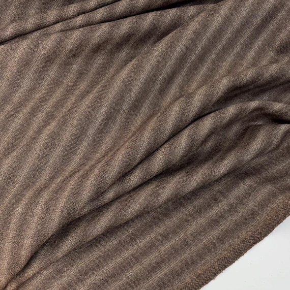 Striped Worsted wool fabric by the yard
