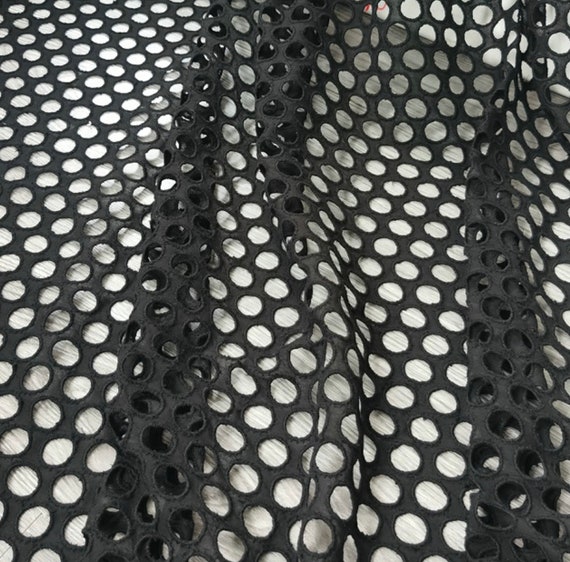 Polka dots Embroidery cotton fabric By the yard