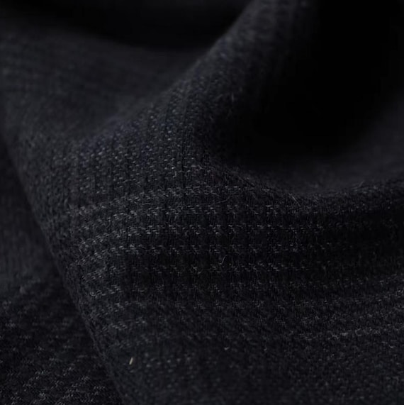 Plaid wool fabric by the yard