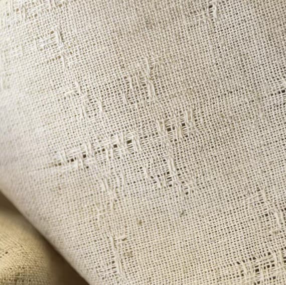 Jacquard linen fabric by the yard