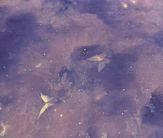 Gambiered silk fabric by the yard