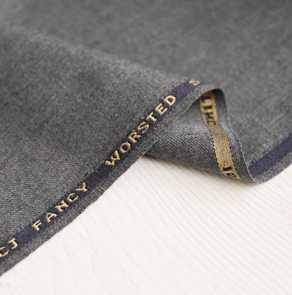 Worsted Wool fabric by the yard SUITING Fabric