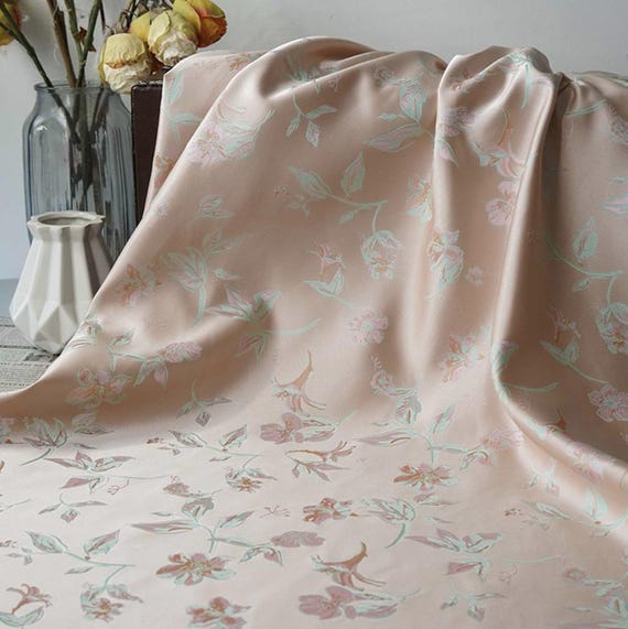 Jacquard brocade fabric by the yard