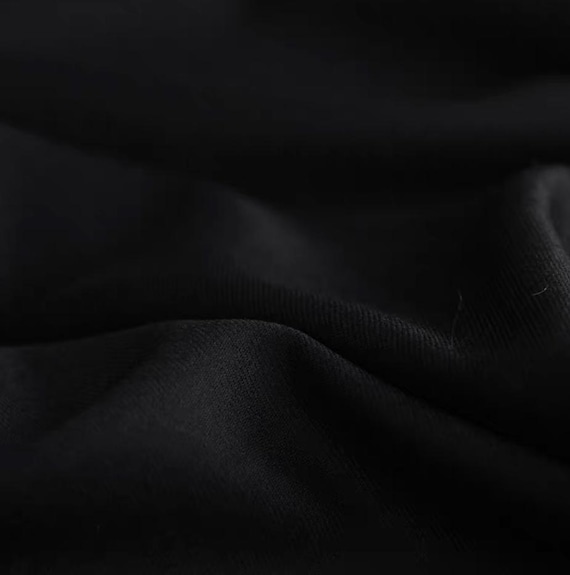 Black Wool fabric by the yard SUITING Fabric