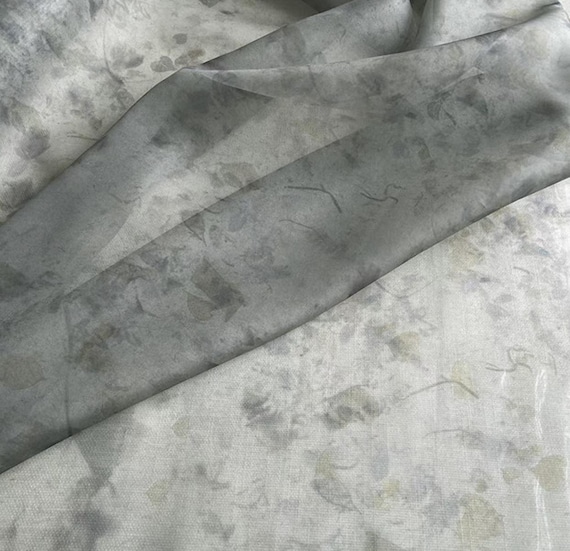 Print Organza silk fabric by the yard