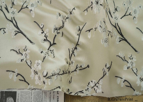 Jacquard brocade fabric by the yard