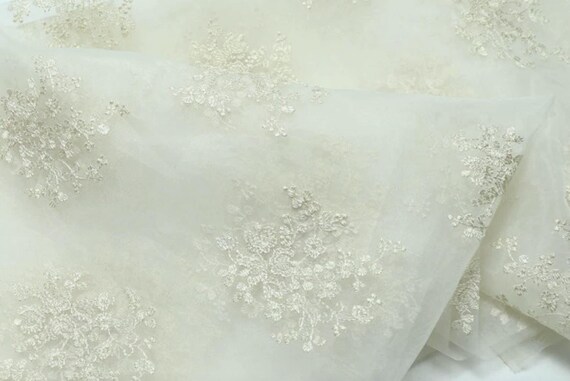 Embroidery organza fabric by the yard